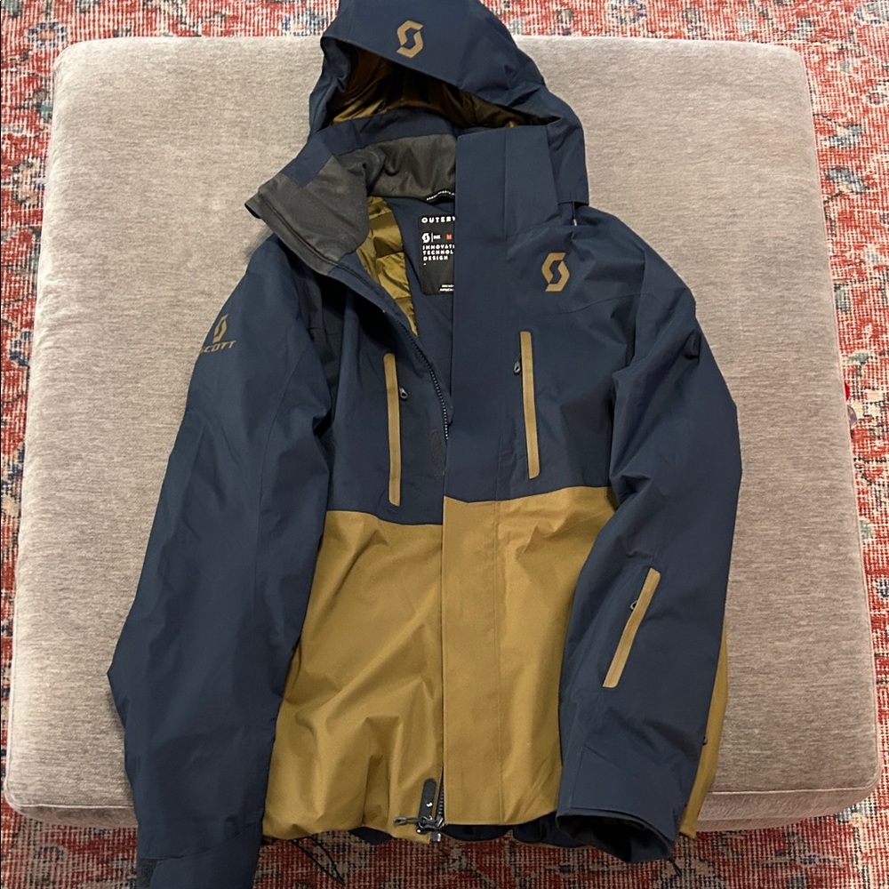 Scott Men's Navy and Olive Ski Jacket